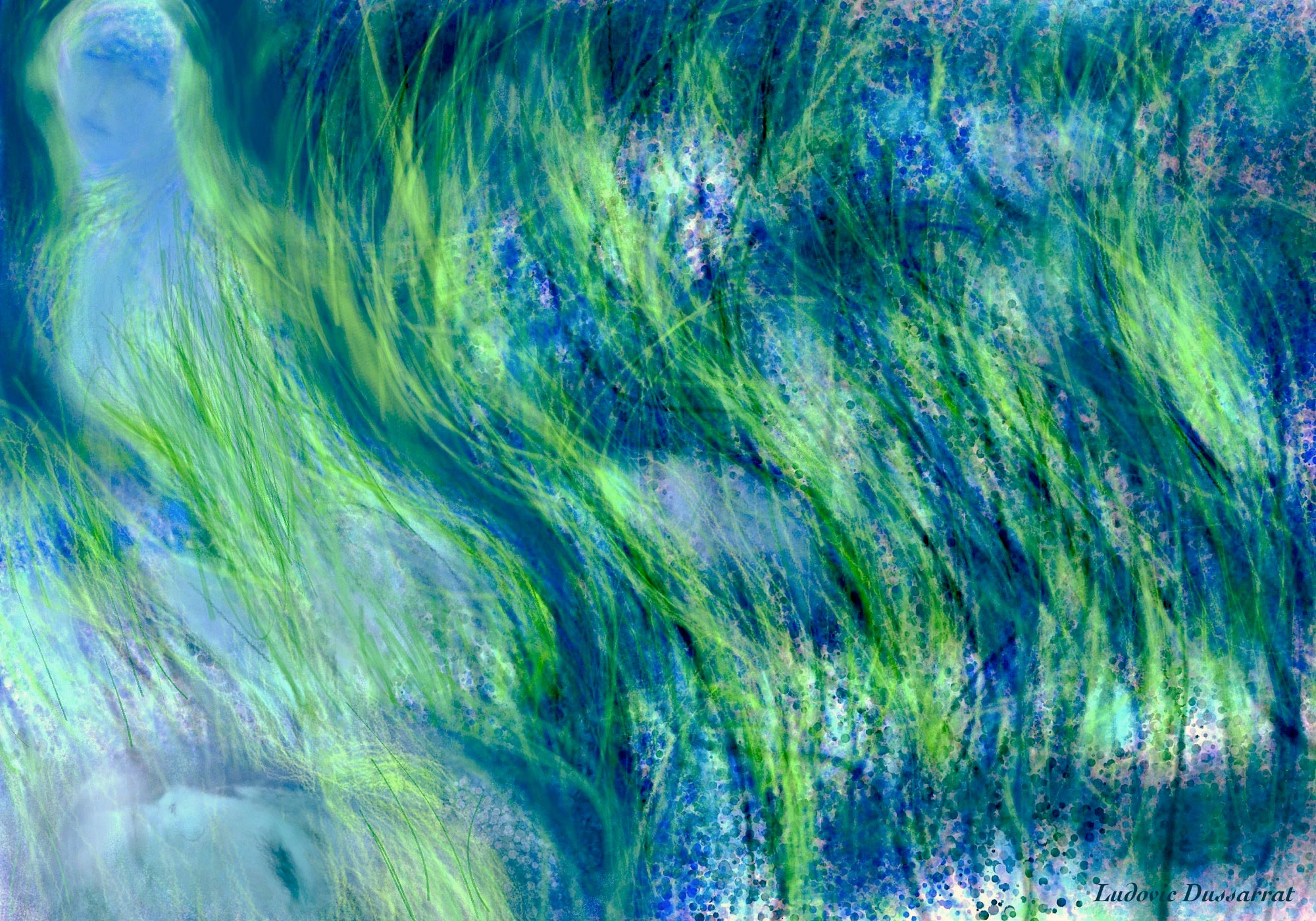 Le repos sous la mer. Peinture digitale, 49x70, 2014 