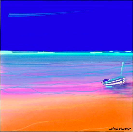 Low tide. Digital painting, 19x19, 2014