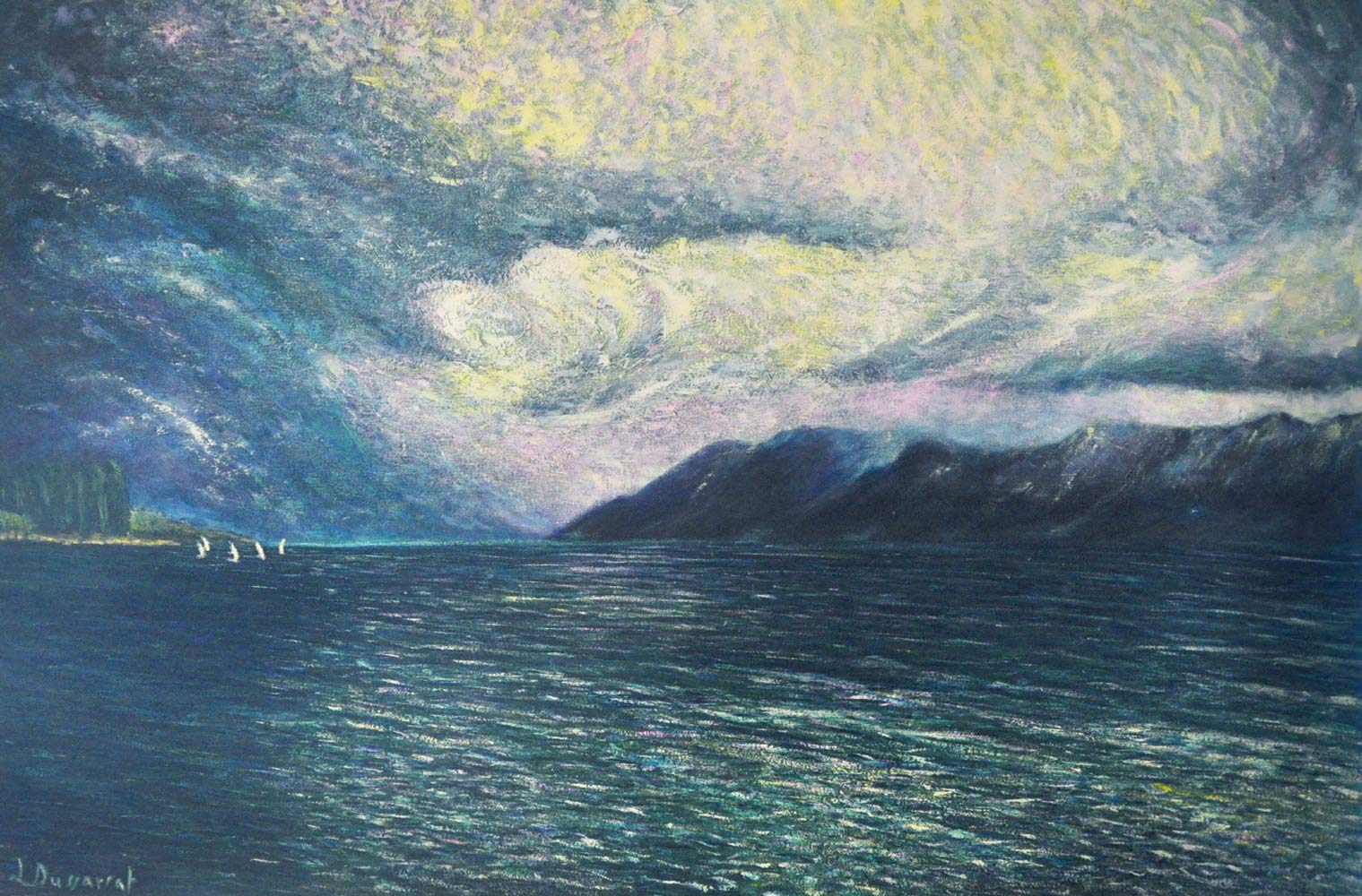 Before the storm, Lutry. Oil on canvas, 80x120, 2017