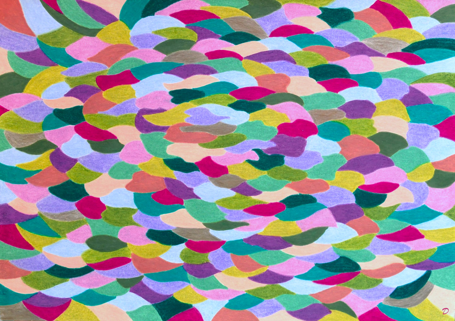 Coloriage, 23. Crayon de couleur sur papier, 42x30, 2025