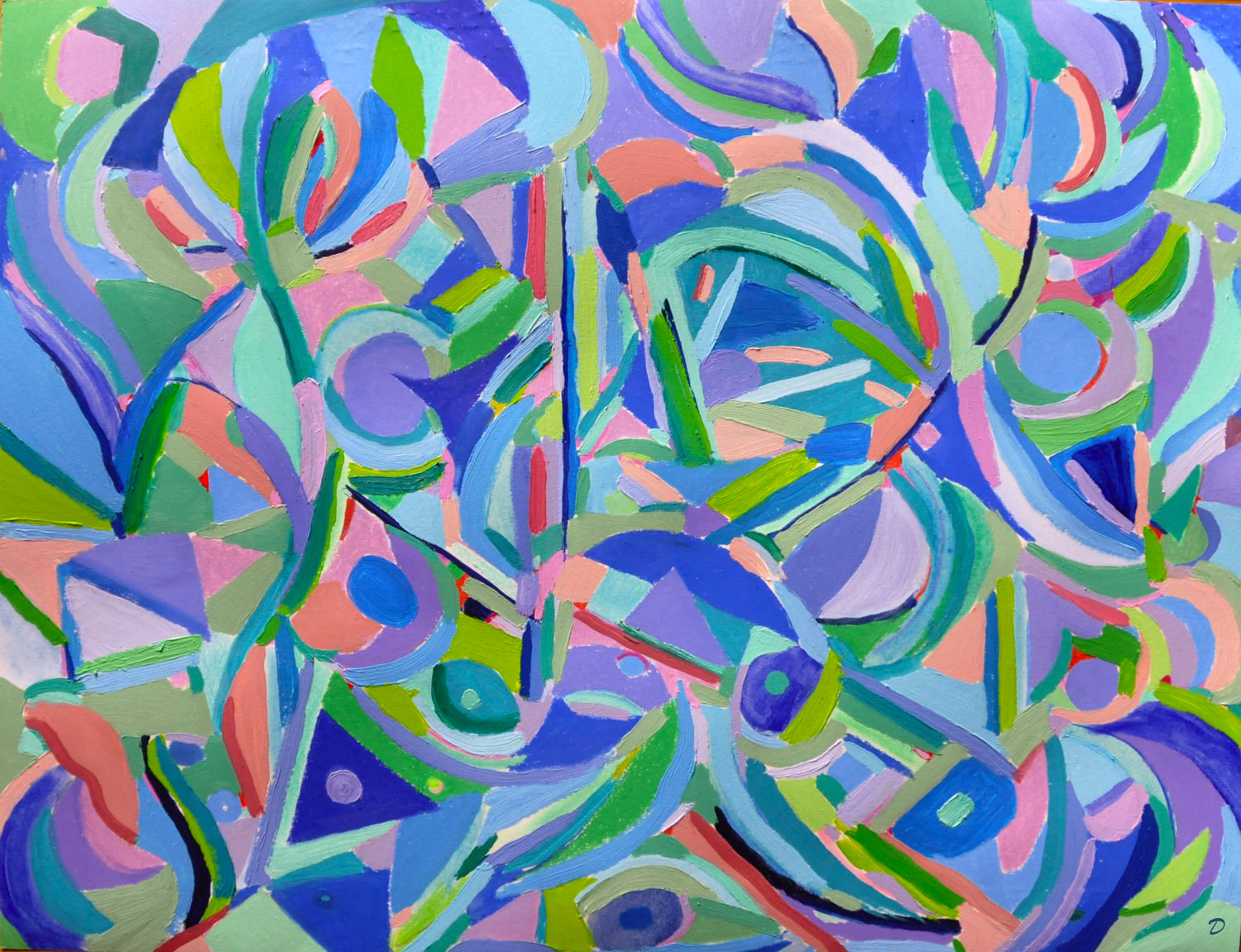 moments de forêt, 33. Crayon de couleur, aquarelle, pastel à la cire, pastel tendre, acrylique et huile sur papier, 50x65, 2026