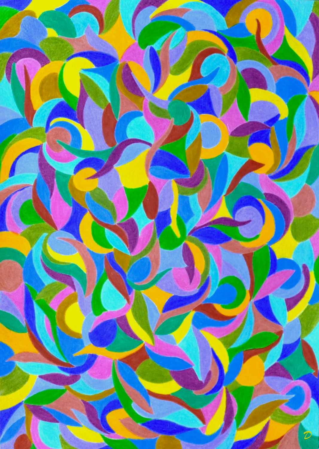 Coloriage, 27. Crayon de couleur sur papier, 42x30, 2026