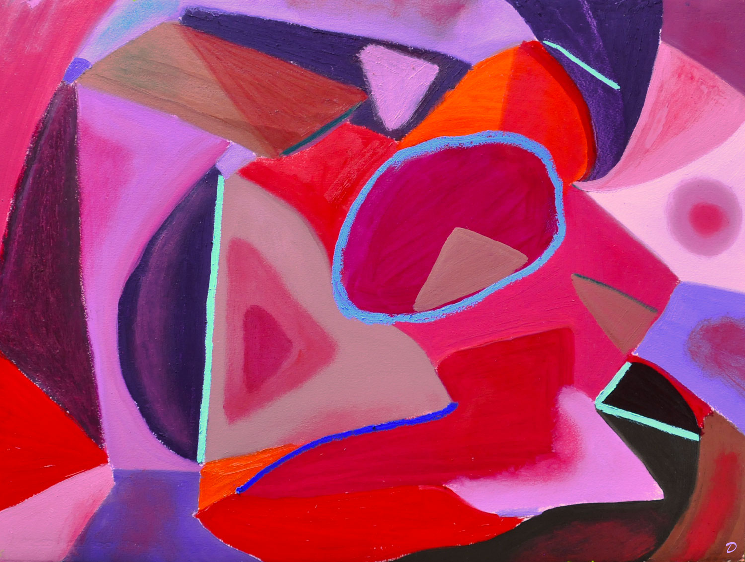 Variation, 5. Huile sur papier, 56x76, 2026