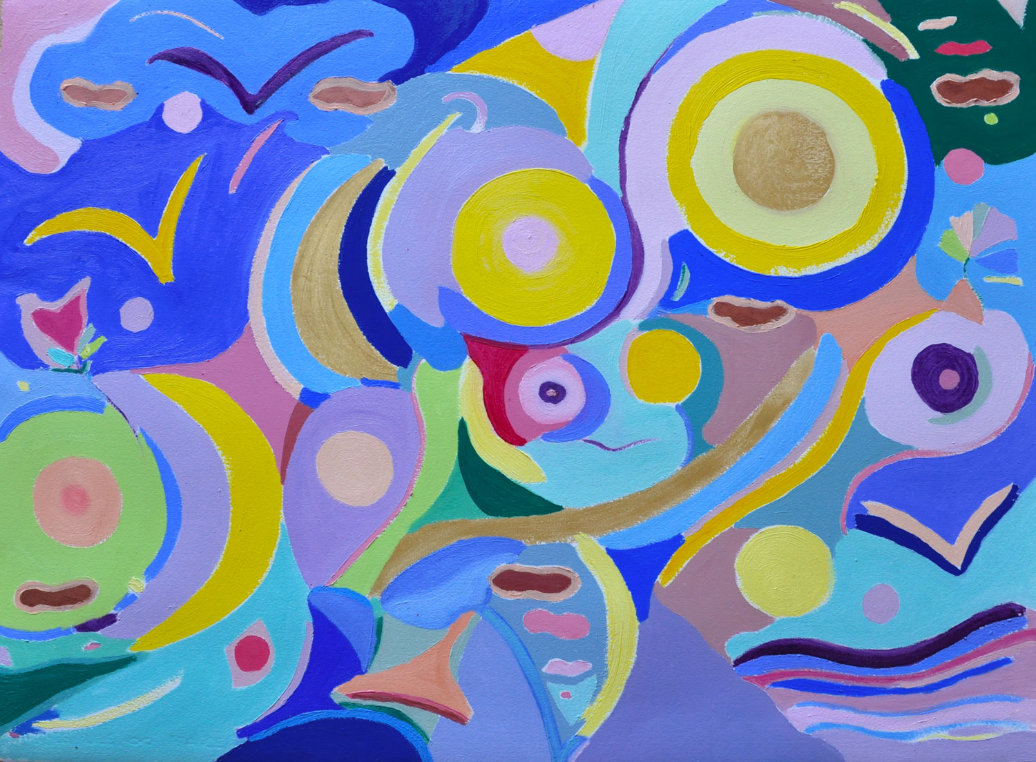 L'été à Pramousquier. Huile sur papier, 56x76, 2026