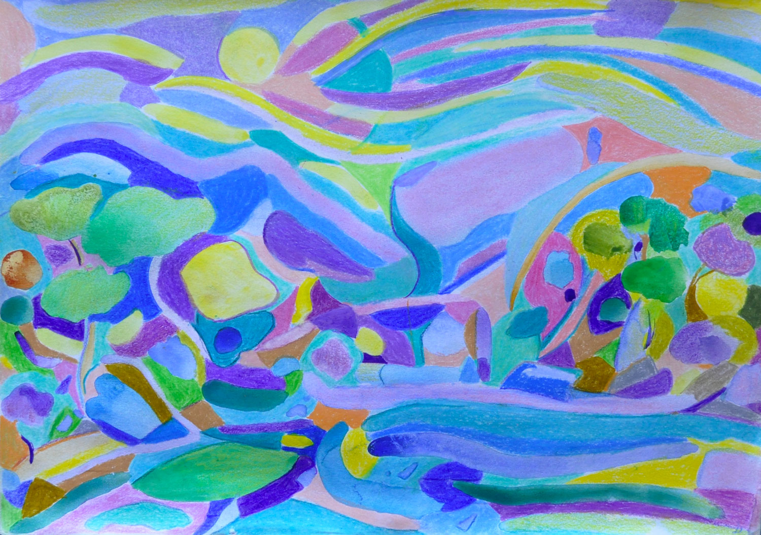 Pramousquier, 60. Aquarelle et crayon de couleur sur papier, 21 x29, 2026